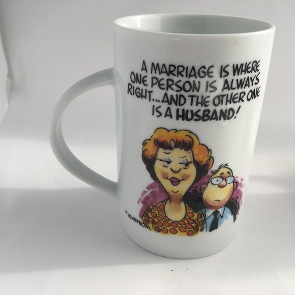 Mug Finkstrom Living Art By Stoneage Marriage Saying Funny - Picture 3 of 5